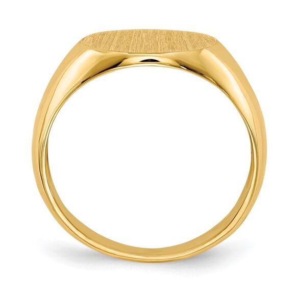Kazi Luxury 14k Yellow Gold 12.5x13.5mm Open Back Signet Ring